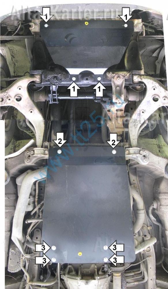 Защита картера Mazda Bongo Friendee 1995-1999, сталь 3 мм